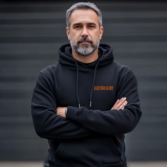 Harley-Davidson Electra Glide FLH-80 Inspired Hoodie - Biker Motorcycle Sweatshirt