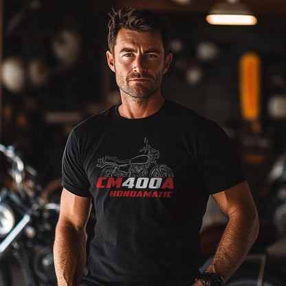 Honda CM400A Hondamatic | C | E & T Inspired T-Shirt - Motorcycle Tee Shirt