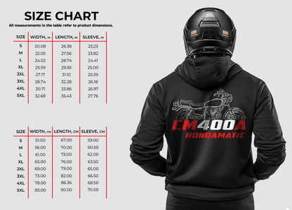 Honda CM400A Hondamatic | C | E & T Inspired Hoodie - Motorcycle Sweatshirt