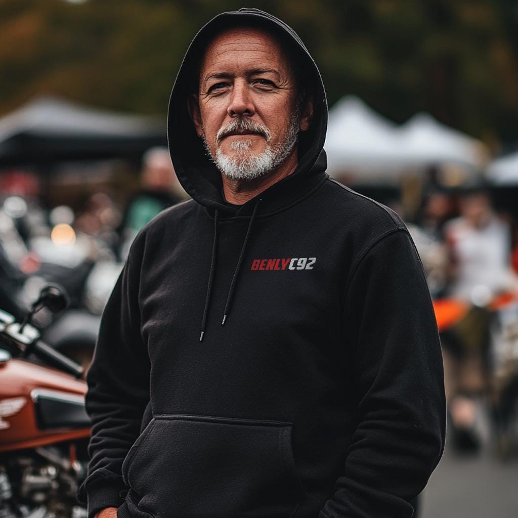 Honda C92 Benly Inspired Hoodie - Motorcycle Sweatshirt