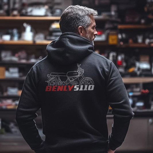 Honda S110 Benly Inspired Hoodie - Motorcycle Sweatshirt