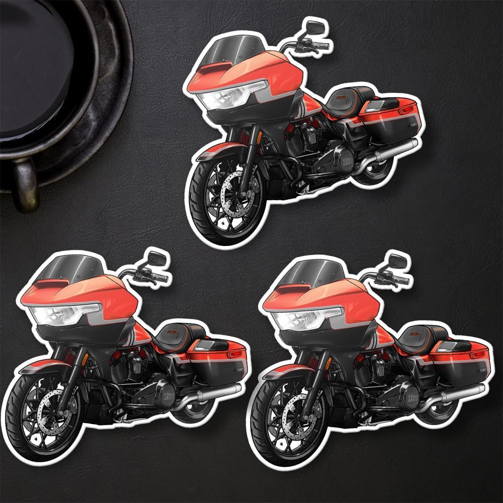Harley Road Glide CVO FLTRSE 2023-24 Stickers - Set of 3 Motorcycle Decals for Bikers