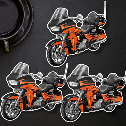 Harley Road Glide CVO FLTRXSE Stickers - Set of 3 Motorcycle Decals for Bikers