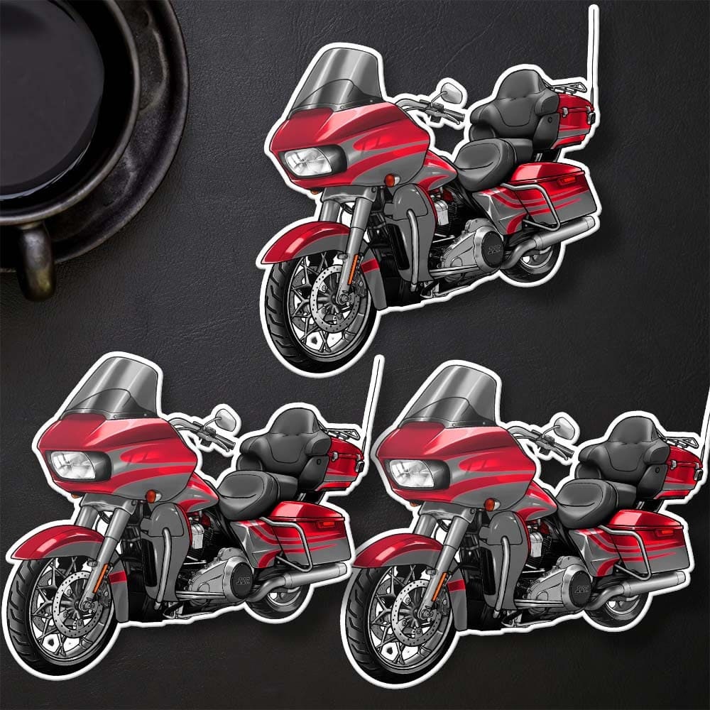 Harley Road Glide CVO FLTRXSE Stickers - Set of 3 Motorcycle Decals for Bikers