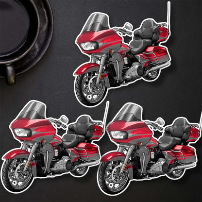 Harley Road Glide CVO FLTRXSE Stickers - Set of 3 Motorcycle Decals for Bikers