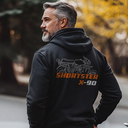 Harley-Davidson X-90 Shortster Inspired Hoodie - Biker Motorcycle Sweatshirt
