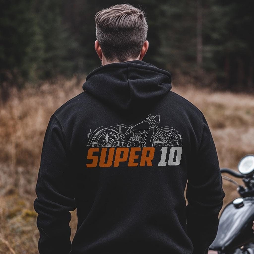 Harley-Davidson Super 10 Inspired Hoodie - Biker Motorcycle Sweatshirt