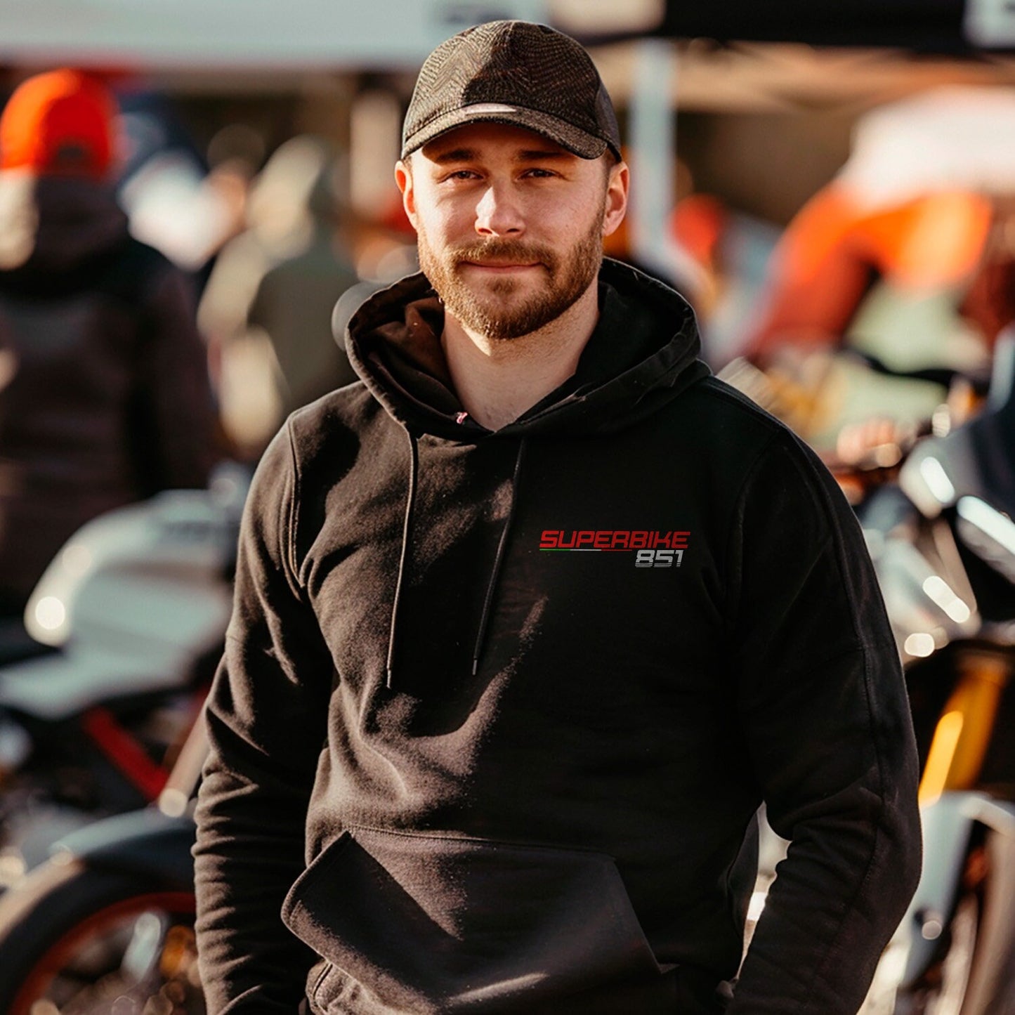 Ducati 851 Inspired Hoodie - Motorcycle Sweatshirt for Riders