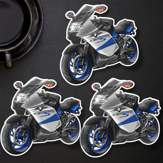 BMW K1200S Inspired Stickers - Set of 3 Motorcycle Decals
