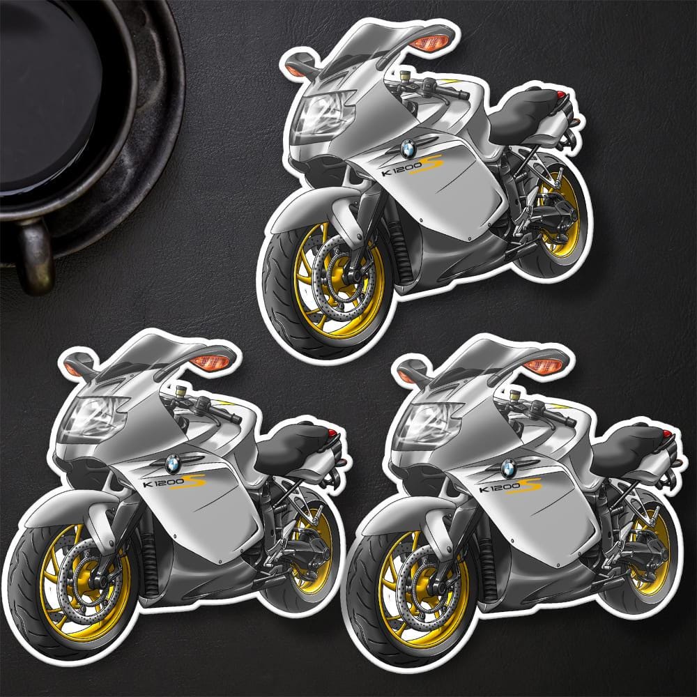 BMW K1200S Inspired Stickers - Set of 3 Motorcycle Decals