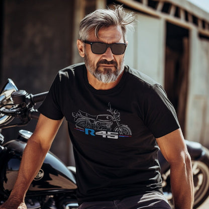 BMW R 45 T-Shirt - Motorcycle Tee Shirt for Motorrad Riders
