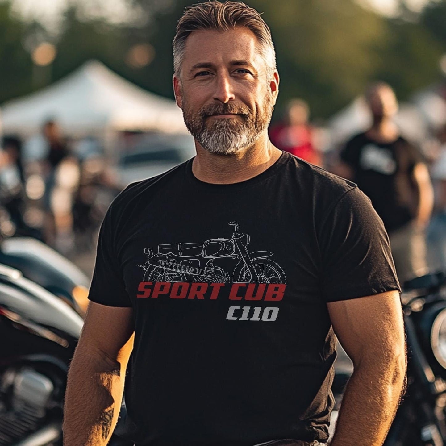 Honda C110 Super Sports Cub 50 Inspired T-Shirt - Motorcycle Tee Shirt for Riders