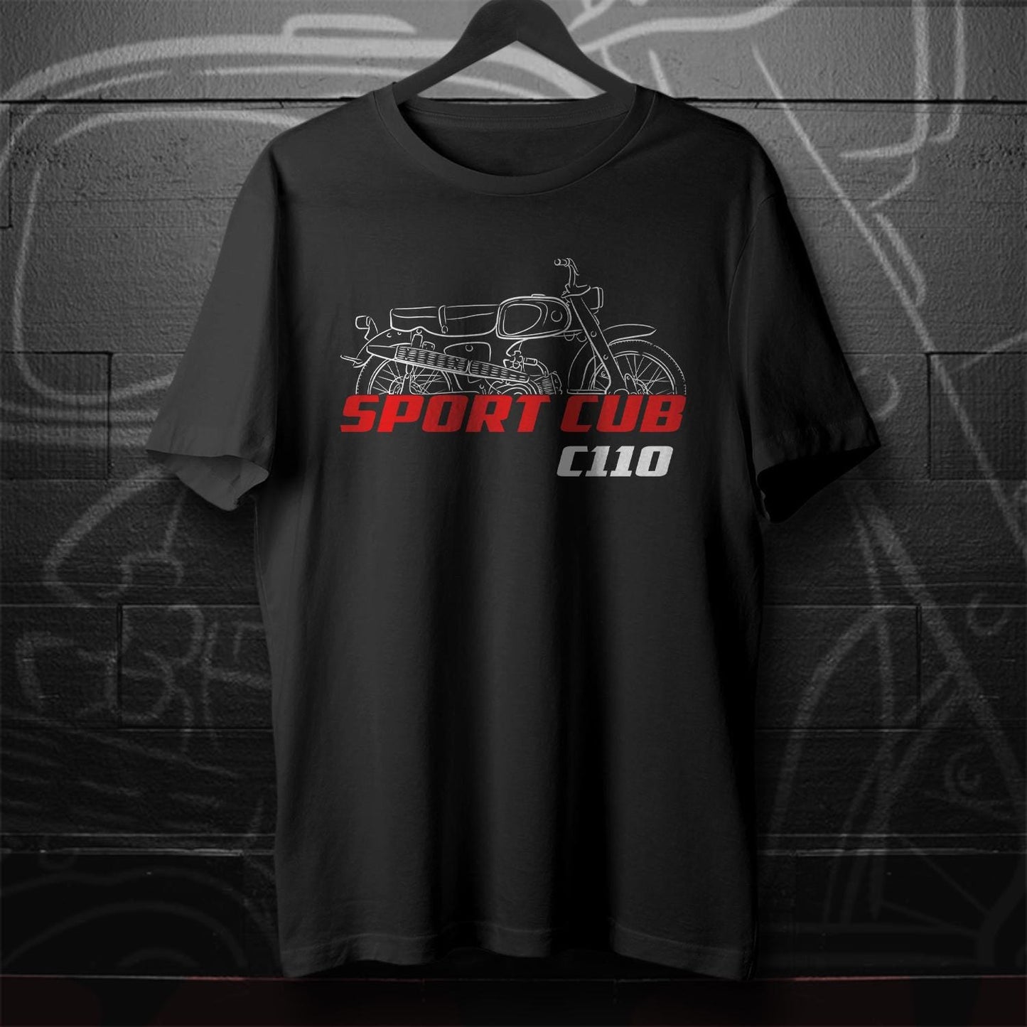 Honda C110 Super Sports Cub 50 Inspired T-Shirt - Motorcycle Tee Shirt for Riders