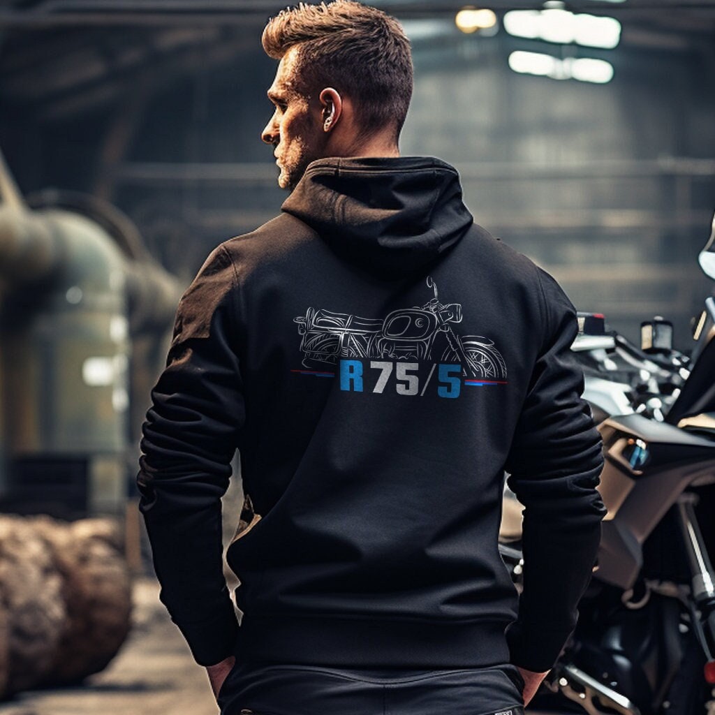 BMW R75/5 Hoodie - Motorcycle Sweatshirt for Motorrad Riders