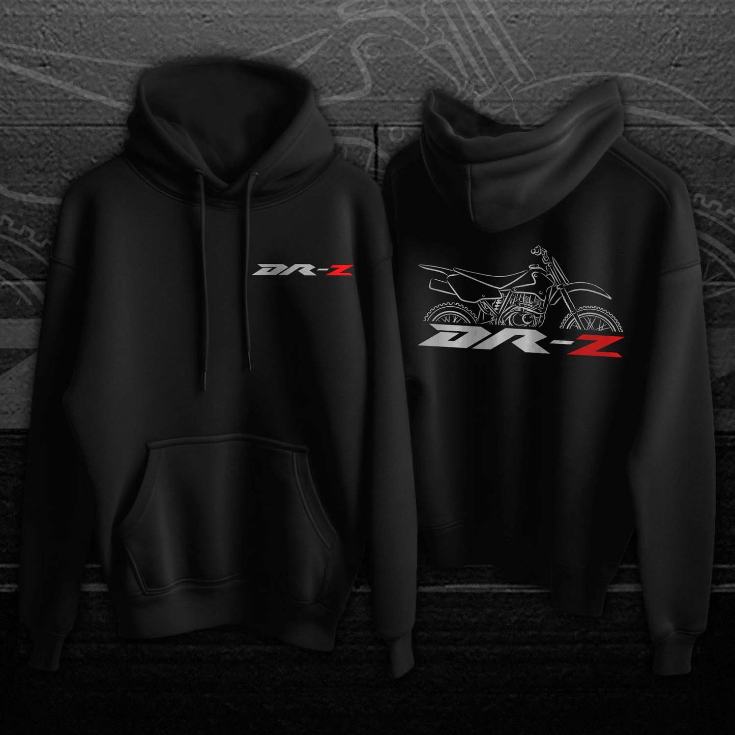 Suzuki DR-Z 125 Hoodie - Motorcycle Sweatshirt for ADV Riders