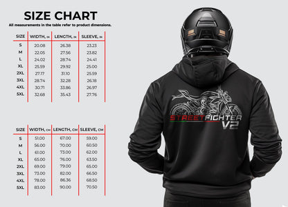 Ducati Streetfighter V2 Inspired Hoodie - Motorcycle Sweatshirt for Riders