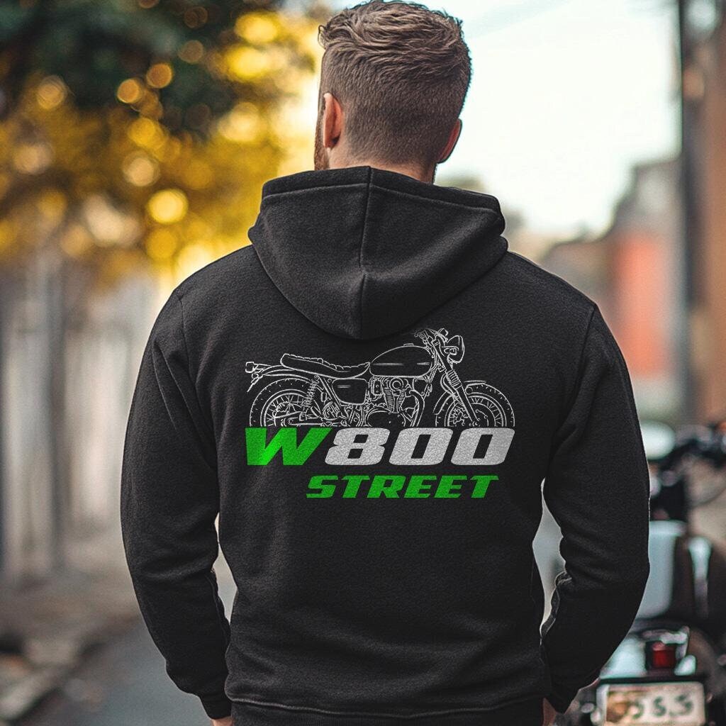 Kawasaki W800 Street Inspired Hoodie - Motorcycle Sweatshirt for Riders