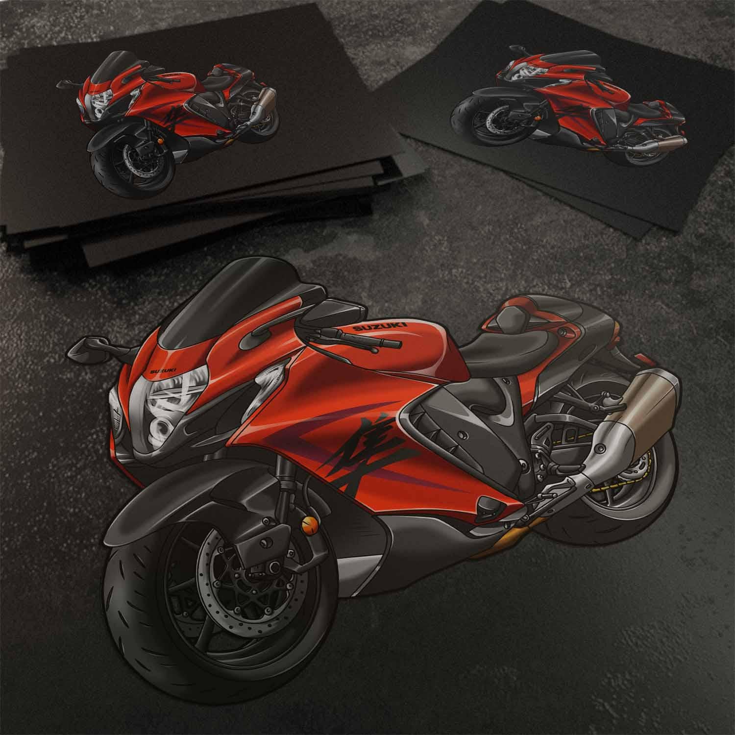 Suzuki Hayabusa 2021-24 Inspired Stickers - Set of 3 Motorcycle Decals