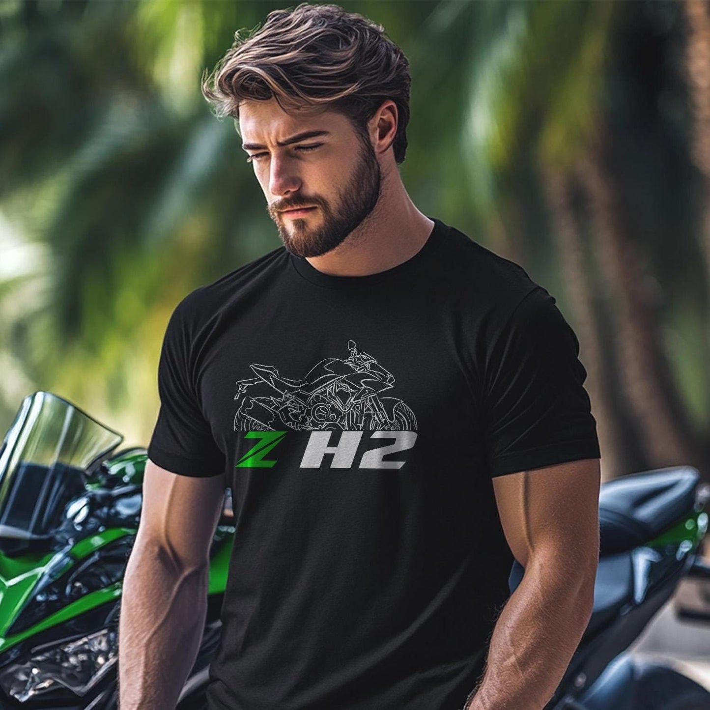 Kawasaki Z H2 Inspired T-Shirt - Motorcycle Tee Shirt for Riders