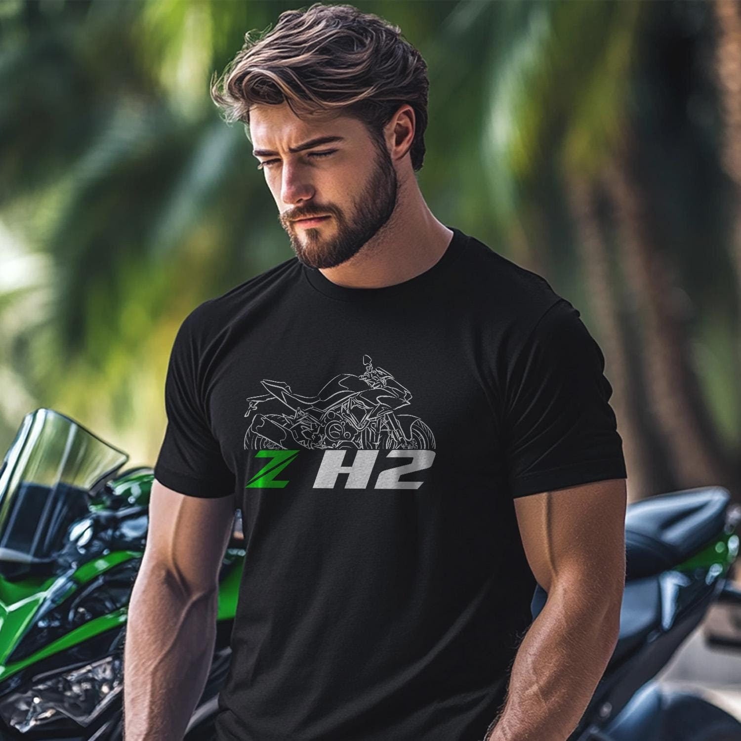 Kawasaki Z H2 Inspired T-Shirt - Motorcycle Tee Shirt for Riders