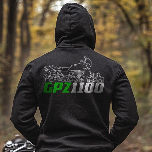 Kawasaki GPZ1100 Inspired Hoodie - Motorcycle Sweatshirt for Riders