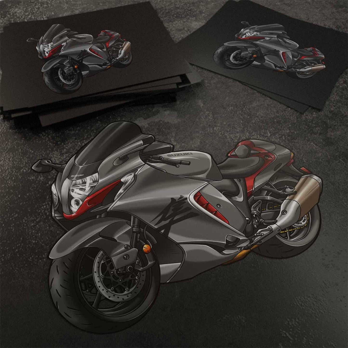 Suzuki Hayabusa 2021-24 Inspired Stickers - Set of 3 Motorcycle Decals