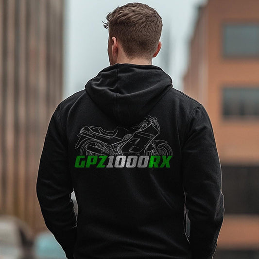 Kawasaki GPZ1000RX Inspired Hoodie - Motorcycle Sweatshirt for Riders