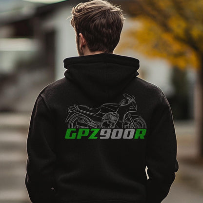 Kawasaki GPZ900R Inspired Hoodie - Motorcycle Sweatshirt for Riders