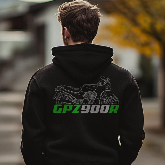 Kawasaki GPZ900R Inspired Hoodie - Motorcycle Sweatshirt for Riders