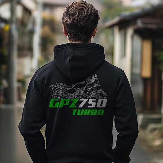 Kawasaki GPZ750 Turbo Inspired Hoodie - Motorcycle Sweatshirt for Riders