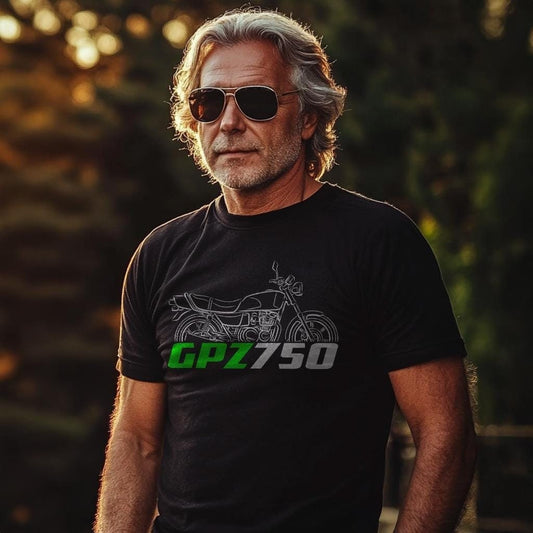 Kawasaki GPZ750 Inspired T-Shirt - Motorcycle Tee Shirt for Riders