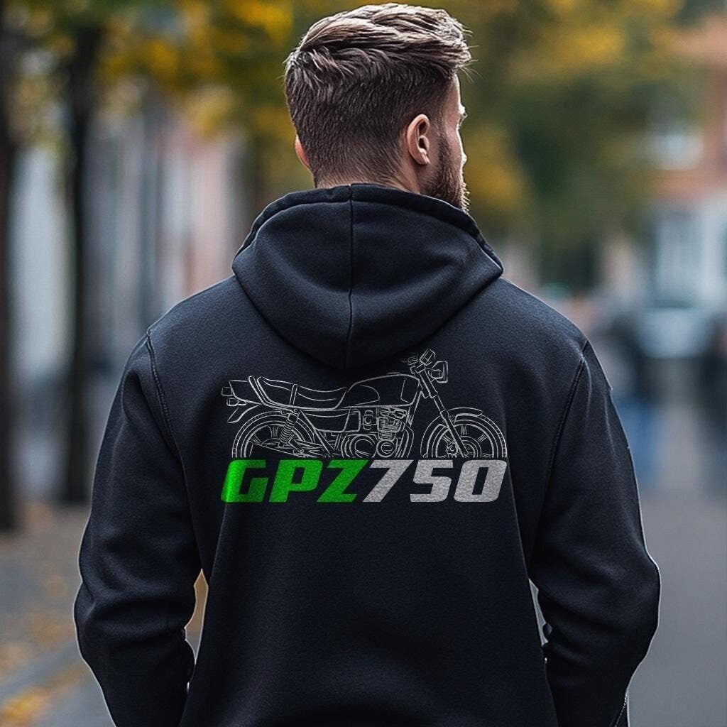 Kawasaki GPZ750 Inspired Hoodie - Motorcycle Sweatshirt for Riders