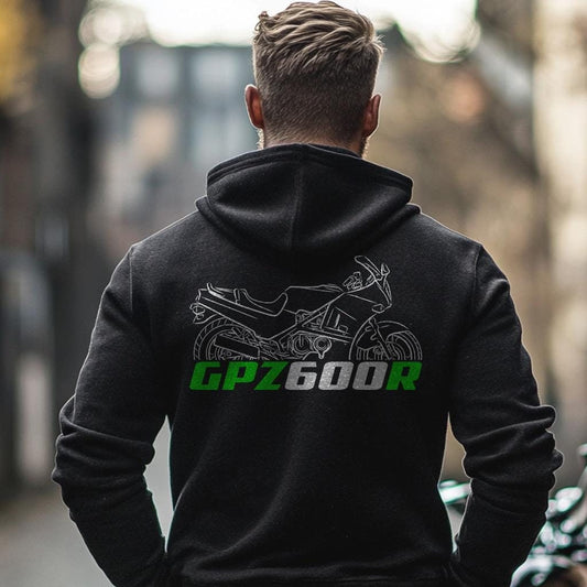 Kawasaki GPZ600R Inspired Hoodie - Motorcycle Sweatshirt for Riders