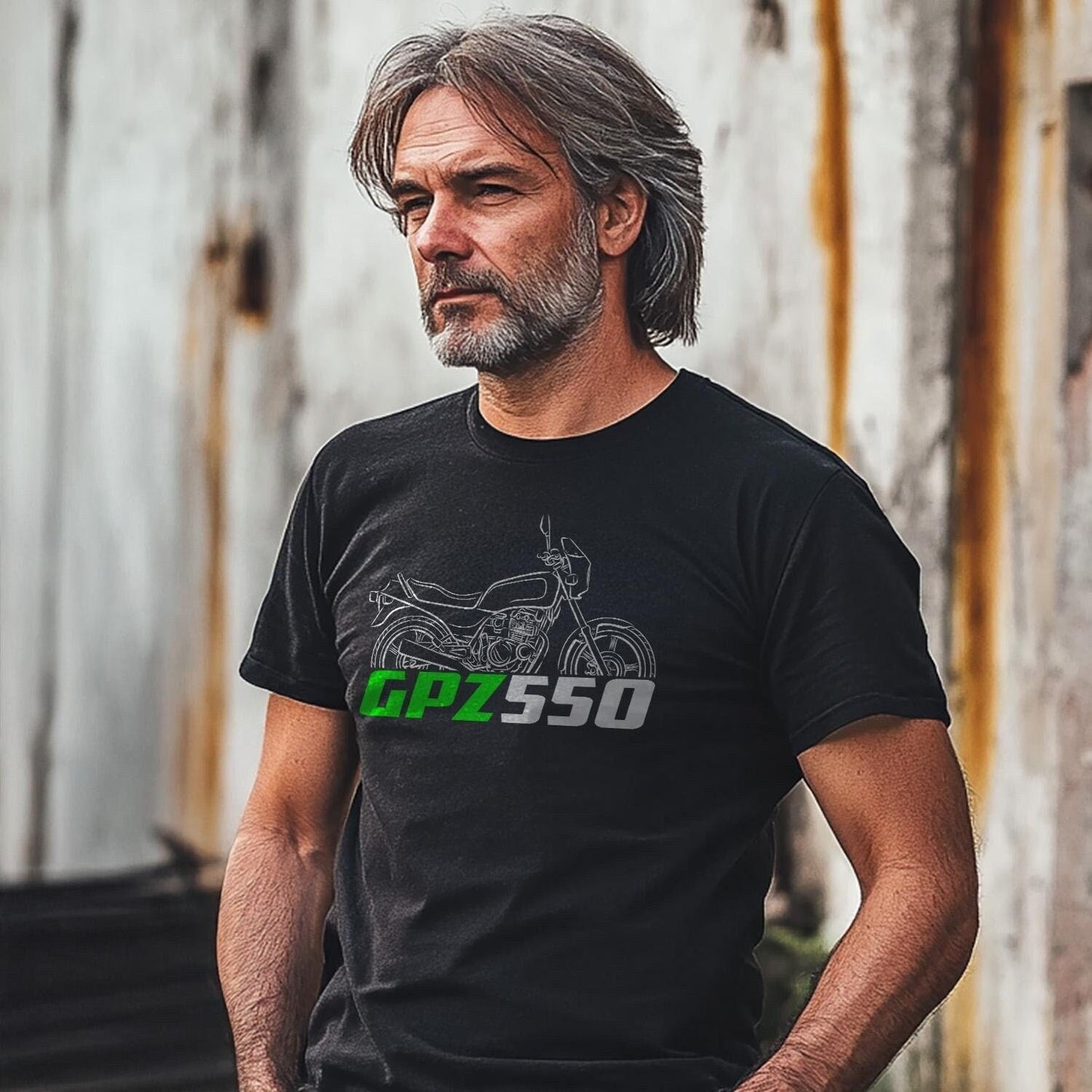 Kawasaki GPZ550 Inspired T-Shirt - Motorcycle Tee Shirt for Riders