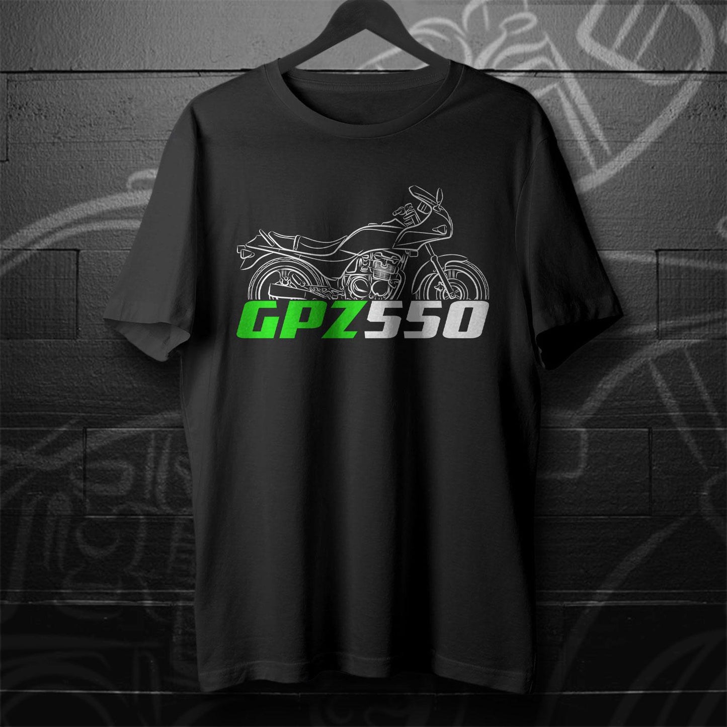 Kawasaki GPZ550 Inspired T-Shirt - Motorcycle Tee Shirt for Riders