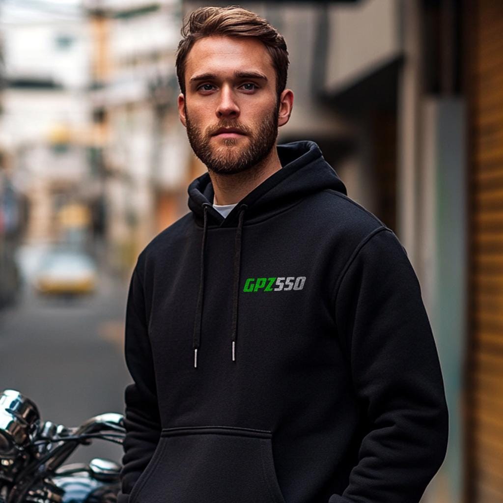 Kawasaki GPZ550 Inspired Hoodie - Motorcycle Sweatshirt for Riders