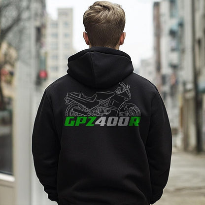 Kawasaki GPZ400R Inspired Hoodie - Motorcycle Sweatshirt for Riders