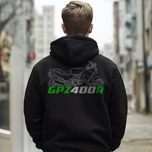 Kawasaki GPZ400R Inspired Hoodie - Motorcycle Sweatshirt for Riders