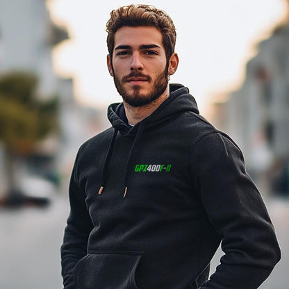 Kawasaki GPZ400F-II Inspired Hoodie - Motorcycle Sweatshirt for Riders