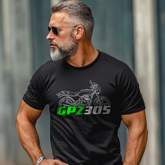 Kawasaki GPZ305 Inspired T-Shirt - Motorcycle Tee Shirt for Riders