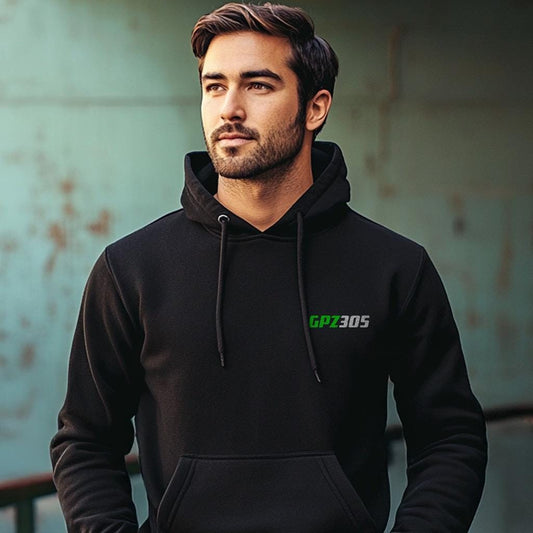 Kawasaki GPZ305 Inspired Hoodie - Motorcycle Sweatshirt for Riders