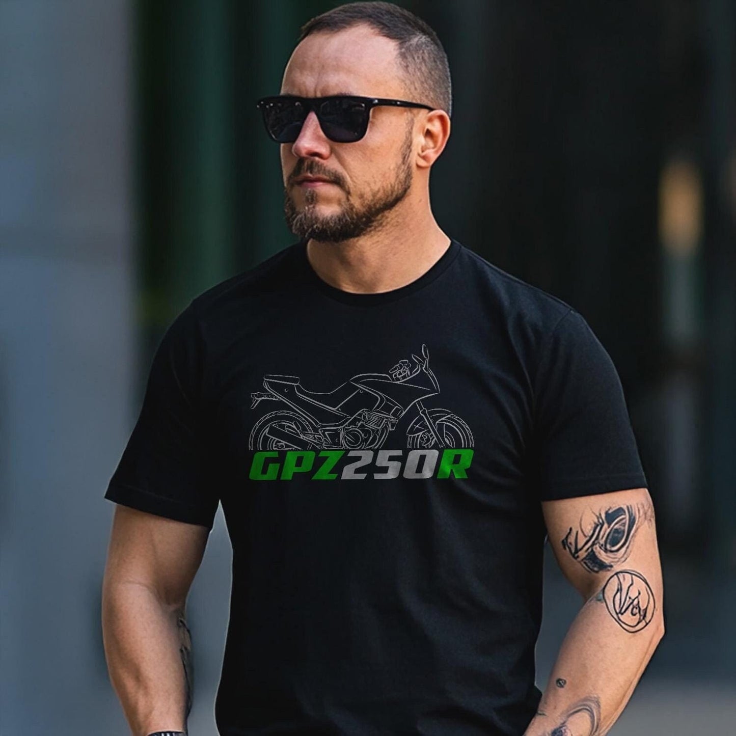 Kawasaki GPZ250R Inspired T-Shirt - Motorcycle Tee Shirt for Riders