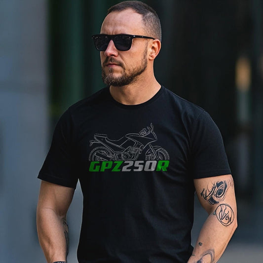 Kawasaki GPZ250R Inspired T-Shirt - Motorcycle Tee Shirt for Riders