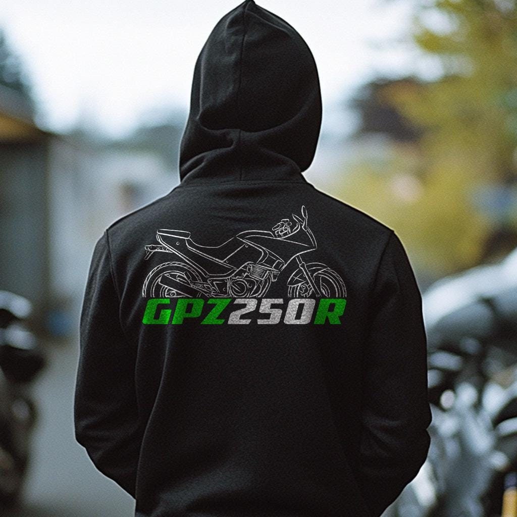 Kawasaki GPZ250R Inspired Hoodie - Motorcycle Sweatshirt for Riders