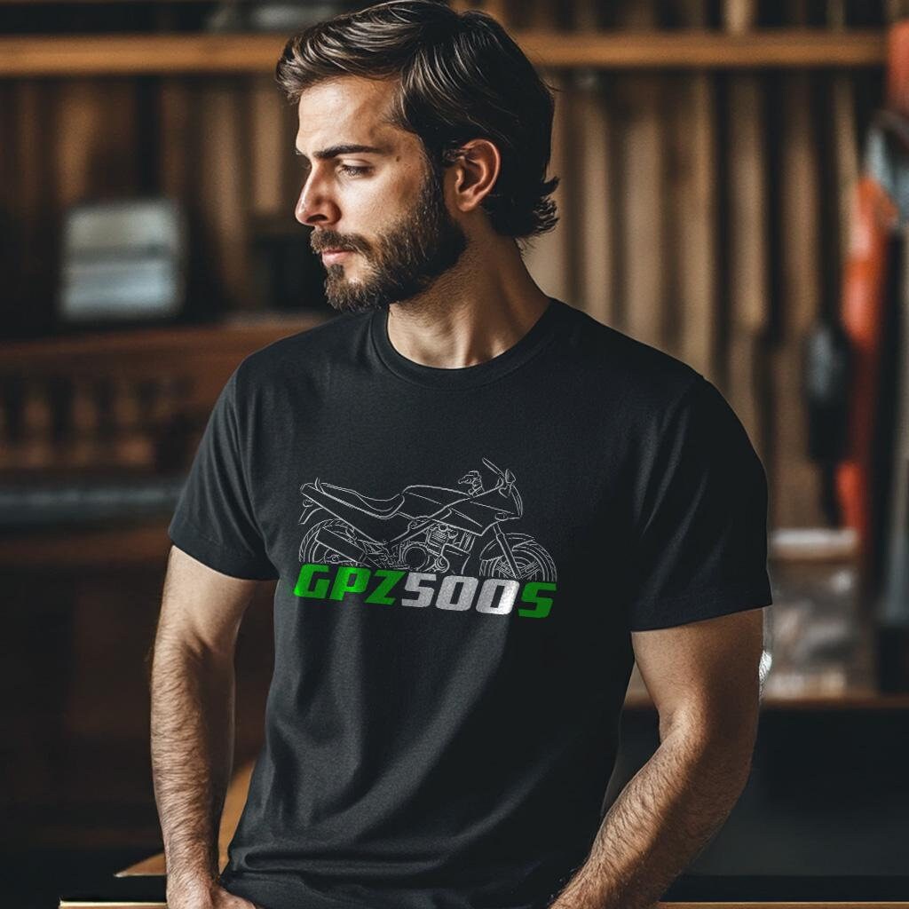 Kawasaki GPZ 500S Inspired T-Shirt - Motorcycle Tee Shirt for Riders