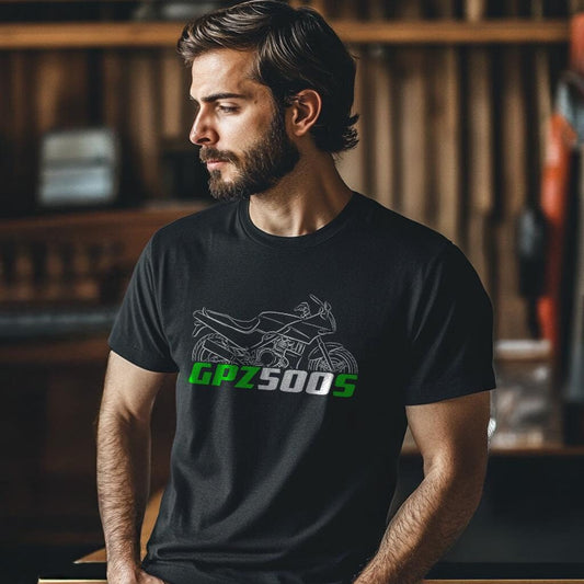 Kawasaki GPZ 500S Inspired T-Shirt - Motorcycle Tee Shirt for Riders