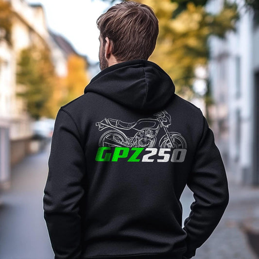 Kawasaki GPZ250 Inspired Hoodie - Motorcycle Sweatshirt for Riders