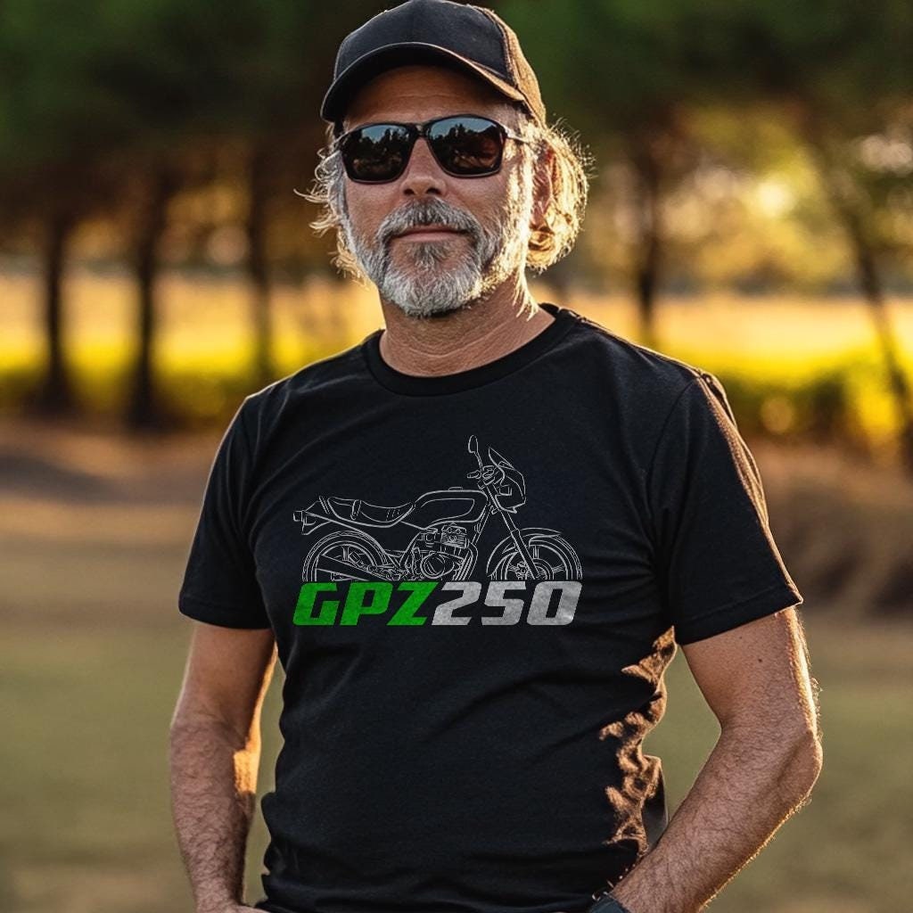 Kawasaki GPZ250 Inspired T-Shirt - Motorcycle Tee Shirt for Riders