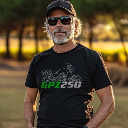 Kawasaki GPZ250 Inspired T-Shirt - Motorcycle Tee Shirt for Riders