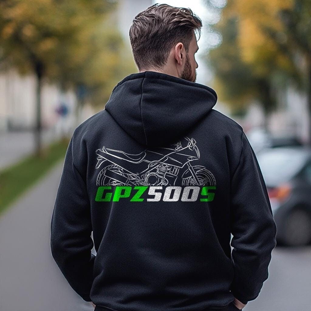 Kawasaki GPZ 500S Inspired Hoodie - Motorcycle Sweatshirt for Riders